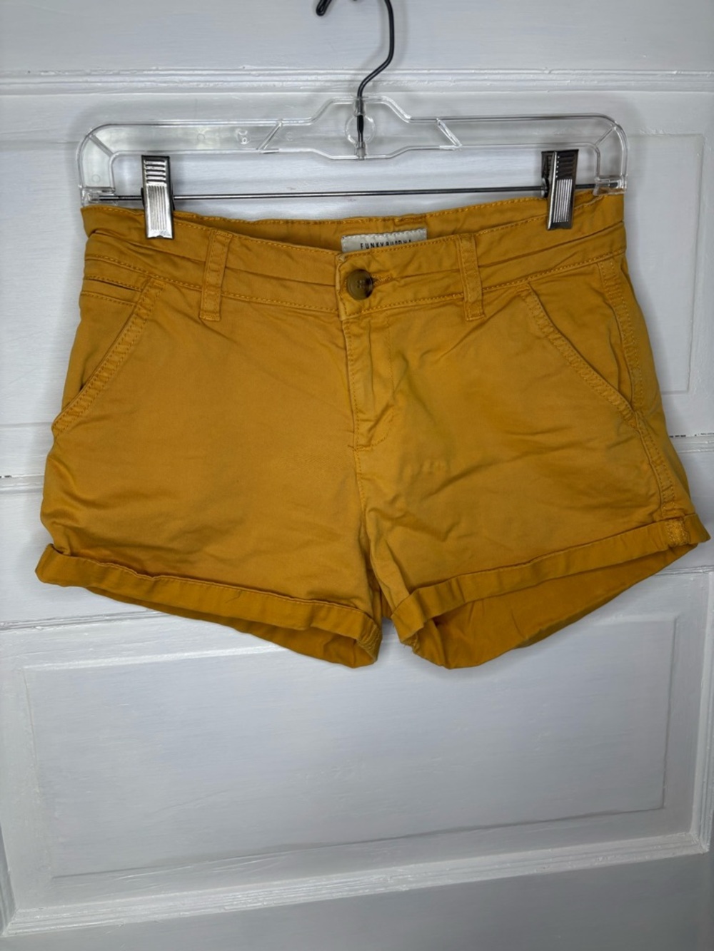 Funky Buddha Women's Mustard Cargo Shorts